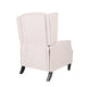 Pushback Recliner Chair | Strutted Legs | Beige Tufted Pleated Fabric