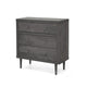 Raya Tall Dresser Chest | 3 Drawers and Rubberwood Legs | Modern Gray