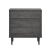 Raya Tall Dresser Chest | 3 Drawers and Rubberwood Legs | Modern Gray