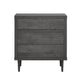 Raya Tall Dresser Chest | 3 Drawers and Rubberwood Legs | Modern Gray