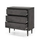 Raya Tall Dresser Chest | 3 Drawers and Rubberwood Legs | Modern Gray