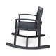 Outdoor Rocking Loveseat Bench Slatted Design | 50" Gray Acacia Wood