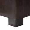 Liani Ottoman Bench | Storage Top | 50" Dark Brown Bonded Leather