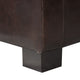 Liani Ottoman Bench | Storage Top | 50" Dark Brown Bonded Leather