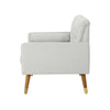 Lita Wide Accent Club Chair | Button Tufted | Gray Textured Fabric