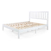 Danie Low Profile Queen Bed | Open Slat Headboard | White Acacia Wood