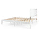 Danie Low Profile Queen Bed | Open Slat Headboard | White Acacia Wood