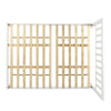 Danie Low Profile Queen Bed | Open Slat Headboard | White Acacia Wood