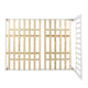 Danie Low Profile Queen Bed | Open Slat Headboard | White Acacia Wood