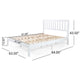 Danie Low Profile Queen Bed | Open Slat Headboard | White Acacia Wood