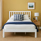 Danie Low Profile Queen Bed | Open Slat Headboard | White Acacia Wood