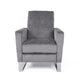 Reki Push Back Manual Recliner Chair Stainless Steel Legs Gray BM326965