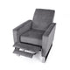 Reki Push Back Manual Recliner Chair | Stainless Steel Legs | Gray