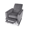 Reki Push Back Manual Recliner Chair Stainless Steel Legs Gray BM326965