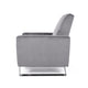 Reki Push Back Manual Recliner Chair | Stainless Steel Legs | Gray