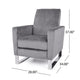 Reki Push Back Manual Recliner Chair | Stainless Steel Legs | Gray
