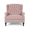 Jade Oversize Wide Chair Manual Recliner Wingback Pink Tufted