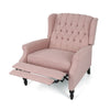 Jade Oversize Wide Chair Manual Recliner Wingback Pink Tufted
