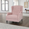 Jade Oversize Wide Chair Manual Recliner, Wingback, Pink Tufted