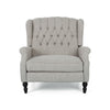 Jade Oversize Wide Chair Manual Recliner Light Gray Tufted