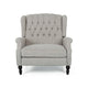 Jade Oversize Wide Chair Manual Recliner Light Gray Tufted