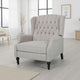 Jade Oversize Wide Chair Manual Recliner, Light Gray Tufted