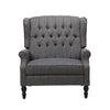 Jade Oversize Wide Chair Manual Recliner Dark Gray Button Tuft