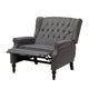 Jade Oversize Wide Chair Manual Recliner Dark Gray Button Tuft