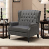 Jade Oversize Wide Chair Manual Recliner, Dark Gray Button Tuft