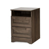 Vinie Nightstand 2 Drawers and Open Top 23 Inch Dark Brown Faux Wood BM326982