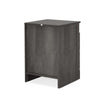 Vinie Nightstand | 2 Drawers and Open Top | 23" Dark Gray Faux Wood
