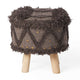 Footstool Ottoman Handcrafted Boho Design Brown Woven Seat Wood BM326989
