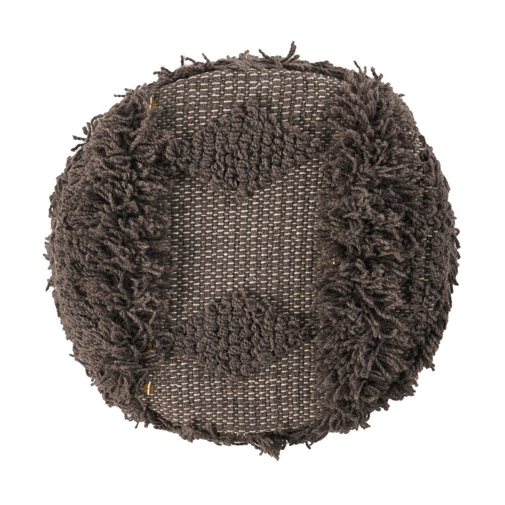 Footstool Ottoman Handcrafted Boho Design Brown Woven Seat Wood BM326989