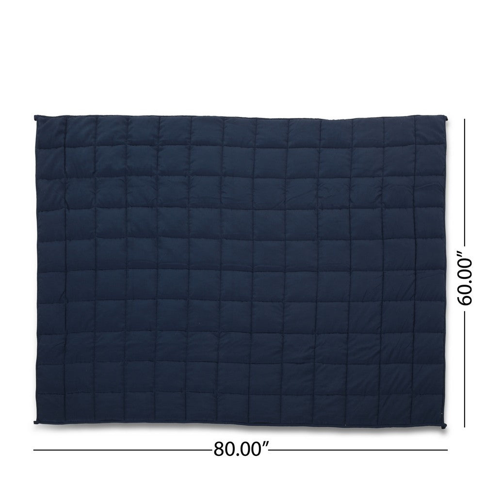 Blankie 20lbs Weighted Blanket | 60 x 80 Cotton Multilayer | Navy Blue