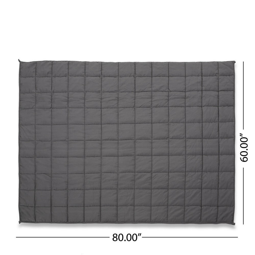 Blankie 20lbs Weighted Blanket | 60 x 80 Cotton Multilayer | Dark Gray