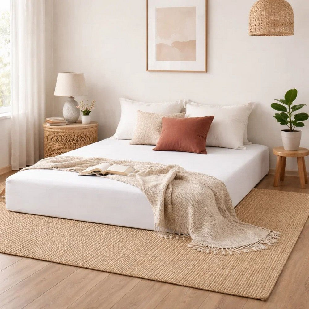 Swan King Size Mattress Protector, Waterproof Coating, White Polyester