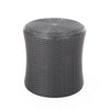 Lifo Outdoor End Table | Storage | 19" | Gray Woven Polypropylene
