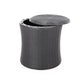 Lifo Outdoor End Table | Storage | 19" | Gray Woven Polypropylene