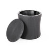 Lifo Outdoor End Table | Storage | 19" | Gray Woven Polypropylene