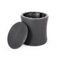 Lifo Outdoor End Table | Storage | 19" | Gray Woven Polypropylene