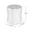 Lifo Outdoor End Table | Storage | 19" | Gray Woven Polypropylene