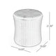 Lifo Outdoor End Table | Storage | 19" | Gray Woven Polypropylene