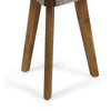 Ina Side End Table Angled Legs 16 Inch Round Gray Top Acacia Wood BM327003