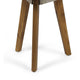 Ina Side End Table Angled Legs 16 Inch Round Gray Top Acacia Wood BM327003