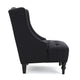 Tesy Accent Club Chair | Wingback Design | Button Tufted Gray Fabric