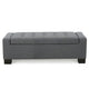 Liani Ottoman Bench Button Tufted Gray 50 Inch Lift Top Storage BM327006
