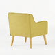 Tilo Accent Armchair | Modern Yellow Fabric | Splayed Birch Wood Legs
