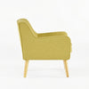 Tilo Accent Armchair | Modern Yellow Fabric | Splayed Birch Wood Legs