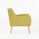 Tilo Accent Armchair | Modern Yellow Fabric | Splayed Birch Wood Legs