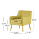 Tilo Accent Armchair | Modern Yellow Fabric | Splayed Birch Wood Legs